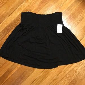 Black Stretch Fit and Flare Skirt